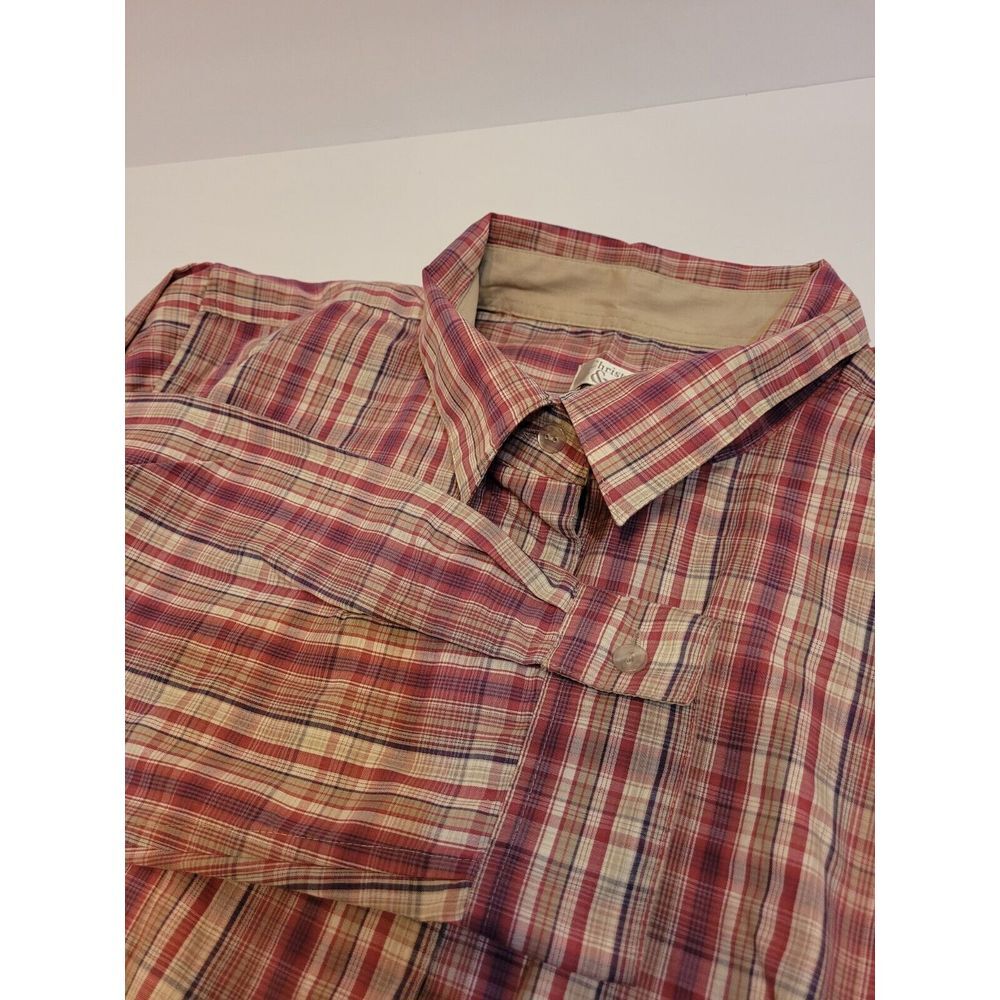 Christopher‎ & Banks, pink/purple plaid womans blouse, XL